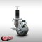 Service Caster 3'' SS Gray Poly Swivel 1-1/8'' Expanding Stem Caster with Brake SCC-SSEX20S314-PPUB-TLB-118 - alternate 3